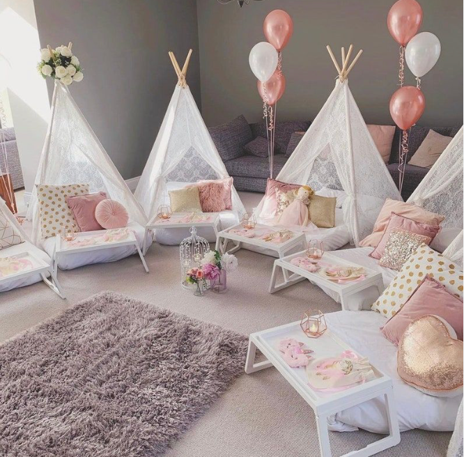 PINK Teepee Sleepover Party
